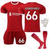 2324 Liverpool Home 11 Salah 3 Endo 66 Arnold 10 McAlister uniforme de futebol