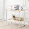 Mesa de Ordenador Simple Escritorio de Escritura Simple Moderno Mesa de Estudio para Ordenador Hogar 80cm Escritorio de Trabajo Simple con Ruedas