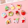10 accesorios de resina DIY de Navidad brillantes de dibujos animados, joyería hecha a mano, horquilla, funda para teléfono, taza de agua, tocado, venta al por mayor