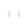 Pendientes de clip de oreja sin orejas con forma de lazo y perla, con temperamento popular, diseño de nicho, lindos pendientes de fábrica de moda