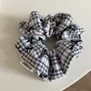 Anillo para el pelo de molinillo de viento con lazo a rayas hecho a mano anillo para el pelo de intestino grueso nuevo de primavera anillo cuadrado de cereza accesorios para el pelo cuerda para el pelo tocado