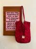 Bolso de Hombro Floral Rojo Retro Coreano 2025 Nuevo Bolso Tote de Gasa Bolso de Mano Versátil Suave Bolso de Axila