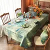 Toalha de Mesa de Luxo Leve de Alta Qualidade Impermeável e à Prova de Óleo Estilo Retro Americano Dopamina Tapete para Mesa de Jantar Estilo Ins Toalha de Mesa para Mesa de Centro