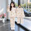 Pijama Dulce para Niñas, Manga Larga, Estilo Delgado Primavera/Otoño, Nuevo Algodón Nube 2026 Estilo Princesa, Ropa de Casa para Niñas de Otoño