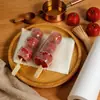 Caja de Empaque de Materiales para Fruta Confitada DIY Bolsa Transparente Popular de Comida Callejera Fruta Confitada Brochetas de Bambú Herramientas Caseras