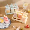 Forma de Sorvete Grau Alimentício Doméstica Multiuso para Fazer Picolés, Barras de Gelo, Sorvete, Bandeja de Cubos de Gelo, Caixa para Fazer Gelo