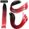 Pelucas Trenzadas de Colores Estilo Europeo y Americano, Coletas de Color Degradado, Trenzas de Espiga de Celebridades de Internet, Trenzas de Boxeadora de Tres Hebras para Discoteca