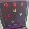 Cojín de Asiento de Piedra de Germanio con Respaldo Integrado, Cojín de Asiento Calefactable, Almohadilla Calefactora Magnética Fuerte, Almohadilla Calefactora de Luz Roja, Cojín para Silla Ejecutiva de Luz Azul