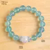 Fluorita Verde Natural Incrustada con Diamantes, Soporte para Flores Corona, Accesorios DIY de Cristal Blanco Grande, Pulsera, Collar, Accesorios Hechos a Mano con Cuentas
