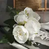 Buquê de peônias artificiais de 6 peças para decoração de cena, flores de peônia de alta qualidade para casamentos, flores artificiais