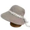 Sombrero de Sol de Encaje de Lunares de Nuevo Estilo para Primavera y Verano con Ala Ancha, Ala Plegable, Correa de Atar, Sombrero de Protección Solar para Viajes para Mujer