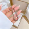 [Acero de titanio de cuerpo entero] Dongdaemun personalidad minimalista cadena de espiga de trigo pulsera femenina Red social retro novias