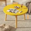 Mesa Redonda Pequeña para Ventana Saliente, Mesa Kang de Dormitorio, Mesa de Café Pequeña, Mesa Baja de Té Tatami para Apartamento Pequeño, Mesa Baja Pequeña de Piso para el Hogar