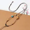 Cordón de cuero encerado para collar, cuerda trenzada impermeable, colgante de oro, cuerda para colgar, colgante de Buda de ámbar de jade para colgar en el cuello
