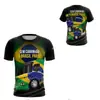 [Tela de Malla] Código Europeo Nuevo Mundo de Flores 3D Aficionados al Fútbol Copa del Mundo Animando Camiseta de Manga Corta para Hombre