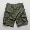 Shorts de trabajo retro americanos de verano para hombre, pantalones casuales elegantes con múltiples bolsillos, holgados y versátiles, shorts de longitud media de corte holgado