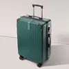 ¡Wow Maleta Personalizada para Estudiantes Mujeres, Trolley de Ángulo Recto Retro Resistente a Rayones Caja con Contraseña, Maleta de Cabina con Marco de Aluminio