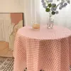 Toalha de Mesa de Renda Estilo Coreano Romântica para Mesa de Centro Branca Cobertura de Poeira de Gaze Tapete Pano de Mesa de Jantar Floral Retrô Pastoral