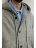 Estilo Old Money, retro americano, suéter cárdigan gris con capucha, unisex, moderno, casual, tejido para parejas, ropa de abrigo