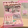 Set de Regalo Caja de Accesorios para el Cabello Infantil, Pinzas para el Cabello Estilo Princesa para Niñas, Gomas para el Cabello, Adornos para la Cabeza Lindos de Dibujos Animados, Regalo de Cumpleaños, Estilo de Alta Gama