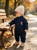 Mono de Primavera y Otoño para Bebés niños y niñas Mono de Bebé para ropa de gateo para recién nacidos ropa de salida estilo extranjero