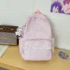 Mochila Estilo Coreano Ins Estilo Academia Lunares Alta Apariencia Estudiante de Secundaria Encaje Dulce Estilo Chica Suave Mochila de Viaje