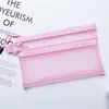 Saco Transparente A4 com Tela de Nylon para Documentos, Provas, Lição de Casa, Livros Didáticos, Bolsa de Armazenamento A5, Estojo, Material Escolar