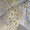 Adesivos Metálicos para Nail Art, Adesivos de Unha Estilo Exquisito Popular, Material de Joia de Lírio Dourado de Alta Qualidade, Acessórios de Unha Usáveis
