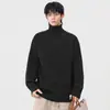 Suéter de Punto para Hombre con Cuello Alto Estilo Retro Japonés 2025 Otoño e Invierno Nuevo Versátil Casual Pulóver Moderno Grueso