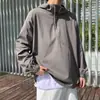 Sudadera casual de moda para hombre con detalles de cremallera, nuevo estilo ligero, corte holgado, colección de primavera, suéter juvenil y moderno