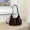 Bolsa de Ombro Única Grande Capacidade Versátil Outono/Inverno Nova para Mulheres Fashion 2026 Tendência Temperamento Transversal Dupla Ombro Casual Simples