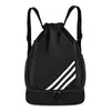 2025 Nova Bolsa de Basquete Cordão Casual Leve Grande Capacidade Separação Seca e Úmida Multifuncional Mochila Esportiva para Exterior