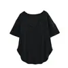 Camiseta Curta de Manga Curta com Decote V Solta Fina Celebridade da Internet Doce Picante Menina Dança Casual Irregular Proteção Solar Verão