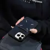 Funda de Teléfono de Marca Europea y Americana de Moda con Ranura para Tarjetas de Mezclilla para Apple 17 Pro Max, Adecuada para iPhone 16, Bordado de Cuero de Cobertura Total