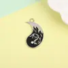 Estilo Chino Tai Chi Bagua Doble Oreja Goteo de Aceite Aleación Joyería Accesorios Colgante de Pareja Colgante de Joyería Accesorios DIY Colgante