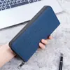 Nueva cartera larga con cremallera para hombre, cartera de lona de gran capacidad para negocios con múltiples tarjetas