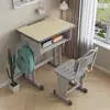 Escritorio Estilo Escuela para Estudiantes de Primaria, Juego de Escritorio y Silla de Estudio para Niños para Uso en Casa para Niños y Niñas, Juego de Escritorio para Tareas
