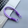Cordón Corto para Teléfono Móvil Color Macarrón Junta para Teléfono Móvil Doble Extremo Anti-Pérdida Cuerda de Muñeca Unisex Tejida a Mano