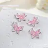 Famosos en Internet adornos para uñas de mariposa de doble capa, tridimensionales, incrustados con diamantes, láser inteligente, color hielo transparente, mariposa, decoración de uñas DIY