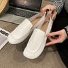 Sapatos de Couro Macio Genuíno para Mães, Novo Modelo 2025, Sola Macia Confortável, Antiderrapante, Slip-On, Bico Redondo, Sapatos Rasos de Couro Femininos para o Ano Novo