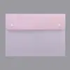 Bolsa para Arquivos 25 Fios Espessos com Botão Duplo Cor Pantone Impermeável Bolsa para Arquivos com Fecho de Pressão PP Transparente Fosco Transfronteiriça A4