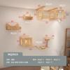 Árbol para Gatos de Pared DIY Marco de Escalada para Gatos Montado en Pared Rascador para Gatos Montado en Pared Plataforma de Salto para Gatos Estante para Gatos de Madera Maciza Cama para Gatos Integrada