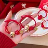 Gomas para el Cabello de Niña Que No Dañan el Cabello, Bandas Rojas de Alta Calidad para Cabello de Bebé para Niñas Pequeñas, Accesorios para el Cabello de Año Nuevo para Niñas