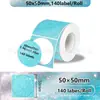 Novo Papel Térmico Laser de Ponto Holográfico Redondo Compatível com Phomemo M110 Papel de Etiqueta Térmica Prata 50mm