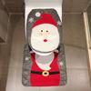 Mingguan Producto Nuevo de Navidad Papá Noel Cubierta para Inodoro Tapete de Piso Cubierta para Tanque de Agua Cubierta para Pañuelos Juego de Dos Piezas Suministros Navideños Adornos