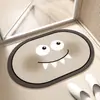 Tapete de Banheiro de Lama Diatomácea, Tapete Absorvente para Pés, Tapete Antiderrapante para Entrada de Banheiro e Vaso Sanitário, Tapete Doméstico