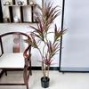 Nuevo Producto Transfronterizo Estilo Ins Árbol de Hierro Simulado en Maceta Planta Falsa para Interior Sala de Estar Estudio de Pie Planta Verde Artificial Bonsái