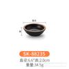 Plato para salsas de barbacoa comercial plato de melamina plato para condimentos de olla caliente plato para salsa de soja chile vinagre plato de dos o tres platos estilo japonés y coreano