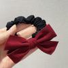 Estilo Coreano Veludo Coreano Elegante Retrô Tecido Camurça Corda de Cabelo Elástico Bola com Laço Acessórios de Cabelo Faixa de Cabeça para Mulheres