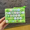 Nuevo llavero de dibujos animados de 26 teclas para aliviar el estrés, lindo juguete con botón de panda, colgante para mochila de estudiante, pequeño regalo al por mayor